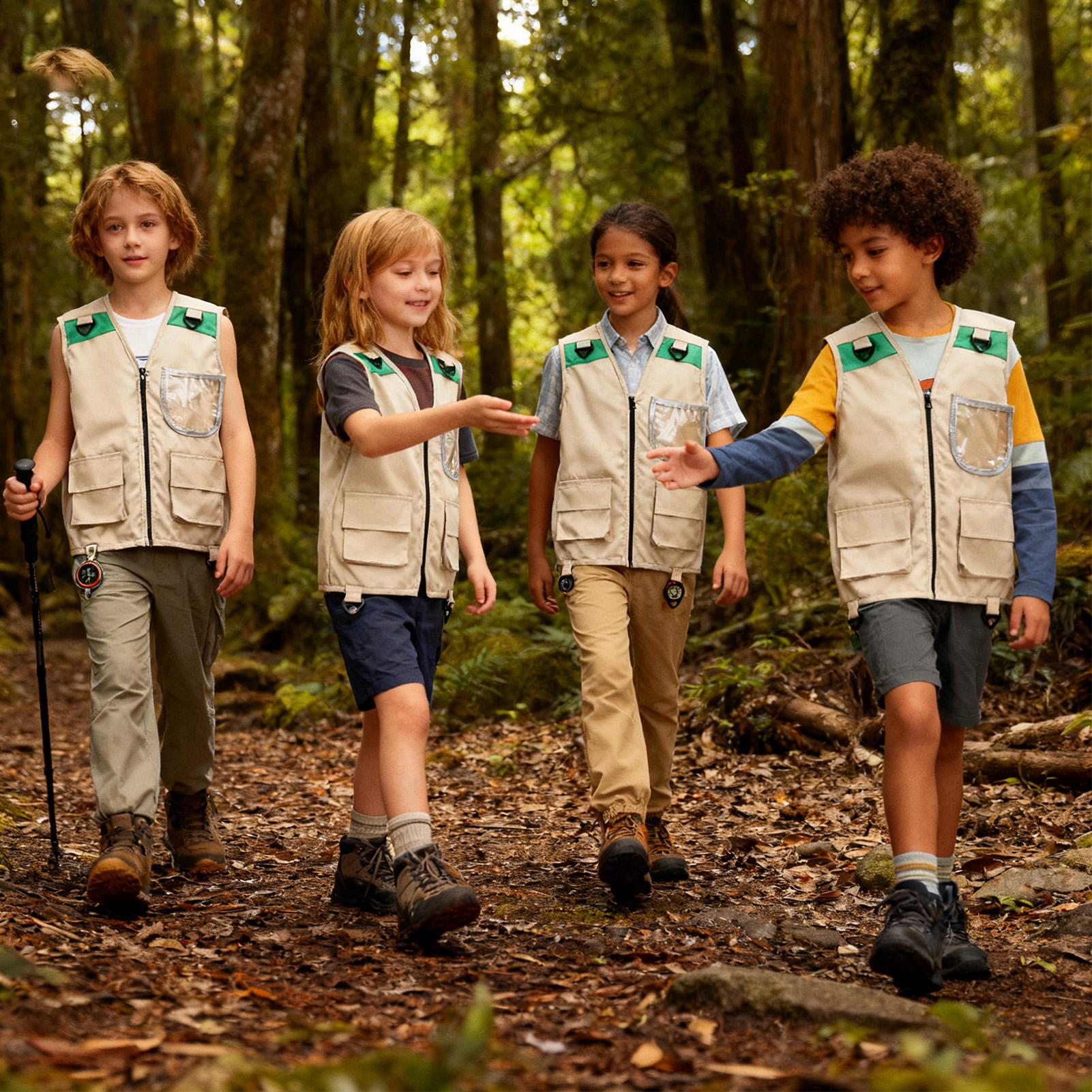 Outdoor Camping Kids Activities - Gilet Cargo pour enfants, veste de