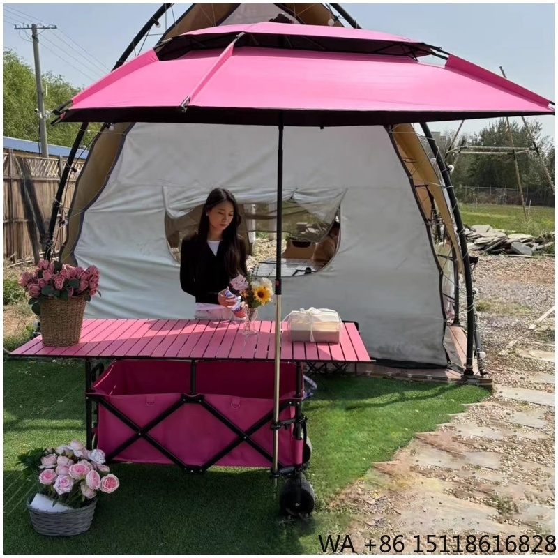 Outdoor Camping Canopy - Chariot pliant robuste de 420 L