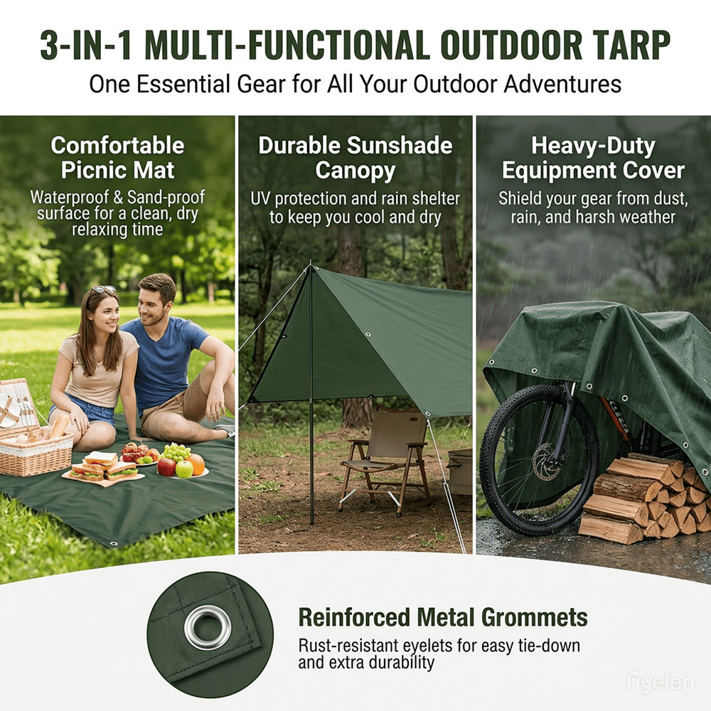 Bâche imperméable multifonctio - Outdoor Camping Tarp avis et prix