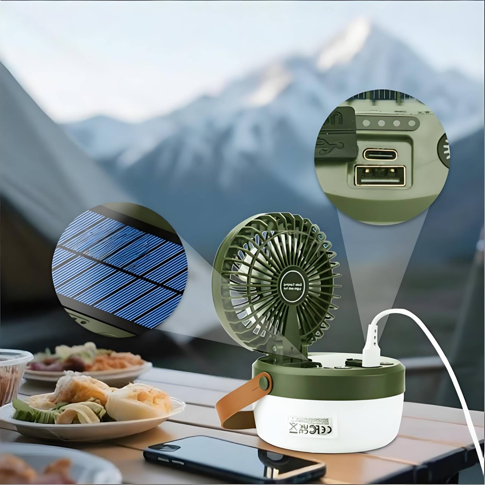 Ventilateur solaire de camping - Outdoor Camping Fan avis et prix